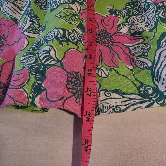 Lilly Pulitzer Lottie Green Pink Bloomin Cacoonin Butterfly Floral Dress 6 EUC - Picture 6 of 15